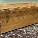 Early 20th century fir box with brass handles