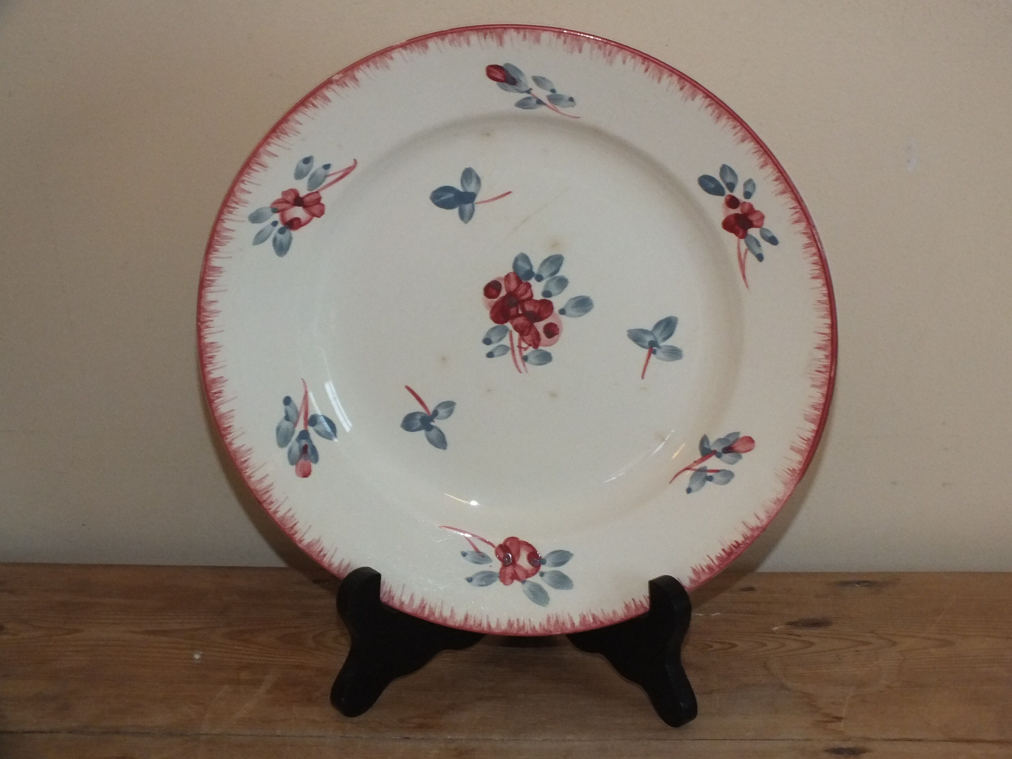 Duo d'assiettes plates Sarreguemines service Danube