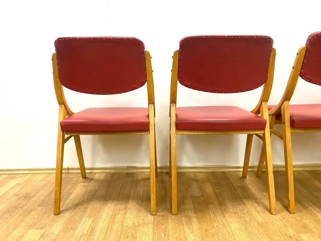 Set of 4 Chairs, Ludvík Volák, 1970s, Czechoslovakia