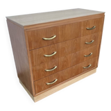 Art Deco style cherrywood chest of drawers, mid-20th century