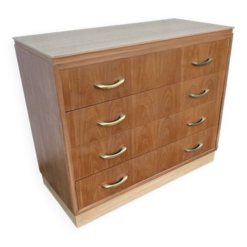 Art Deco style cherrywood chest of drawers, mid-20th century