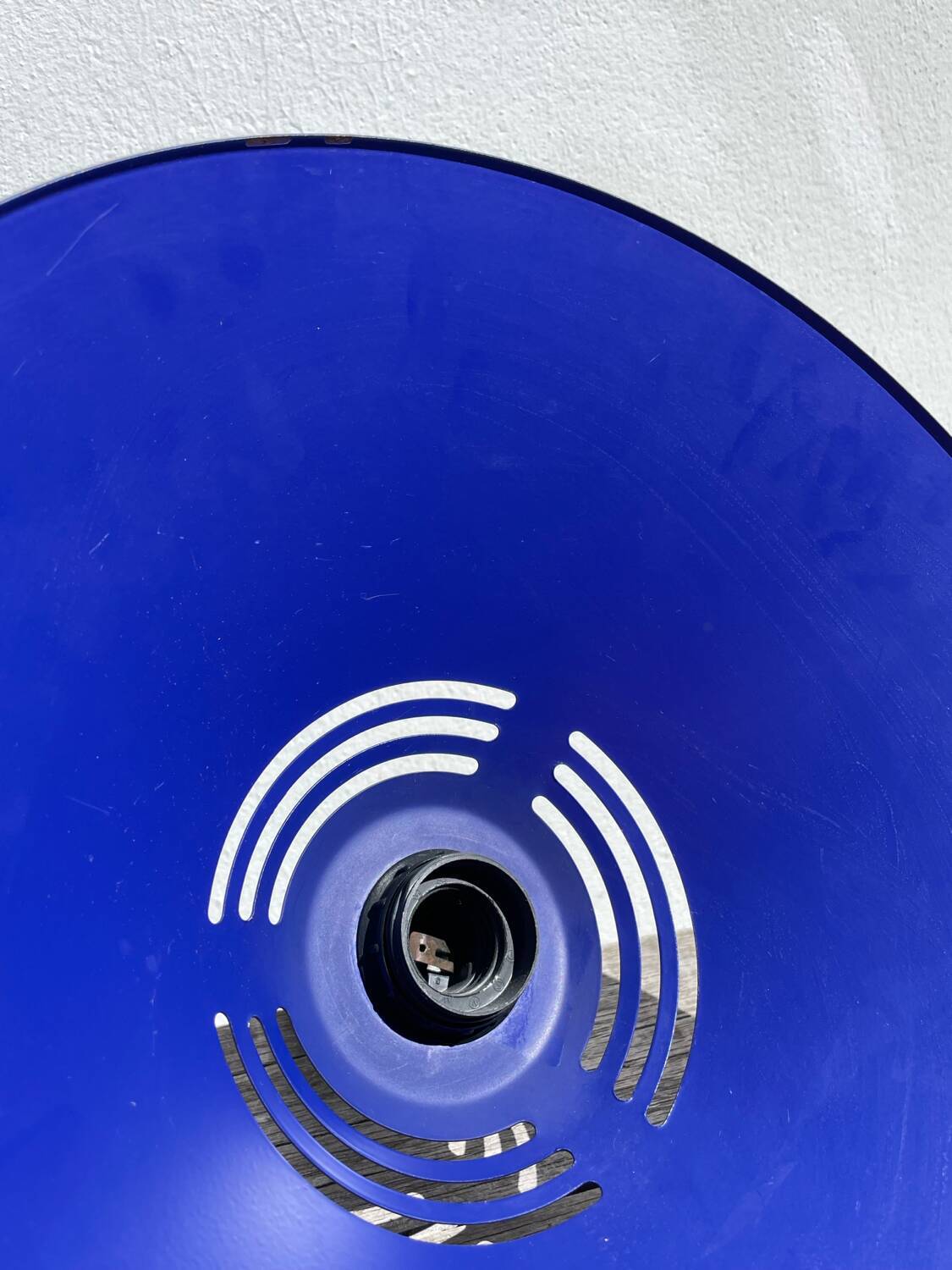 Postmodern blue metal pendant light Glossy