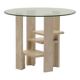 Travertine side table by Willy Ballez, 1970s Belgium.