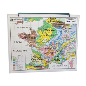 Carte 39- france geologie - vidal-