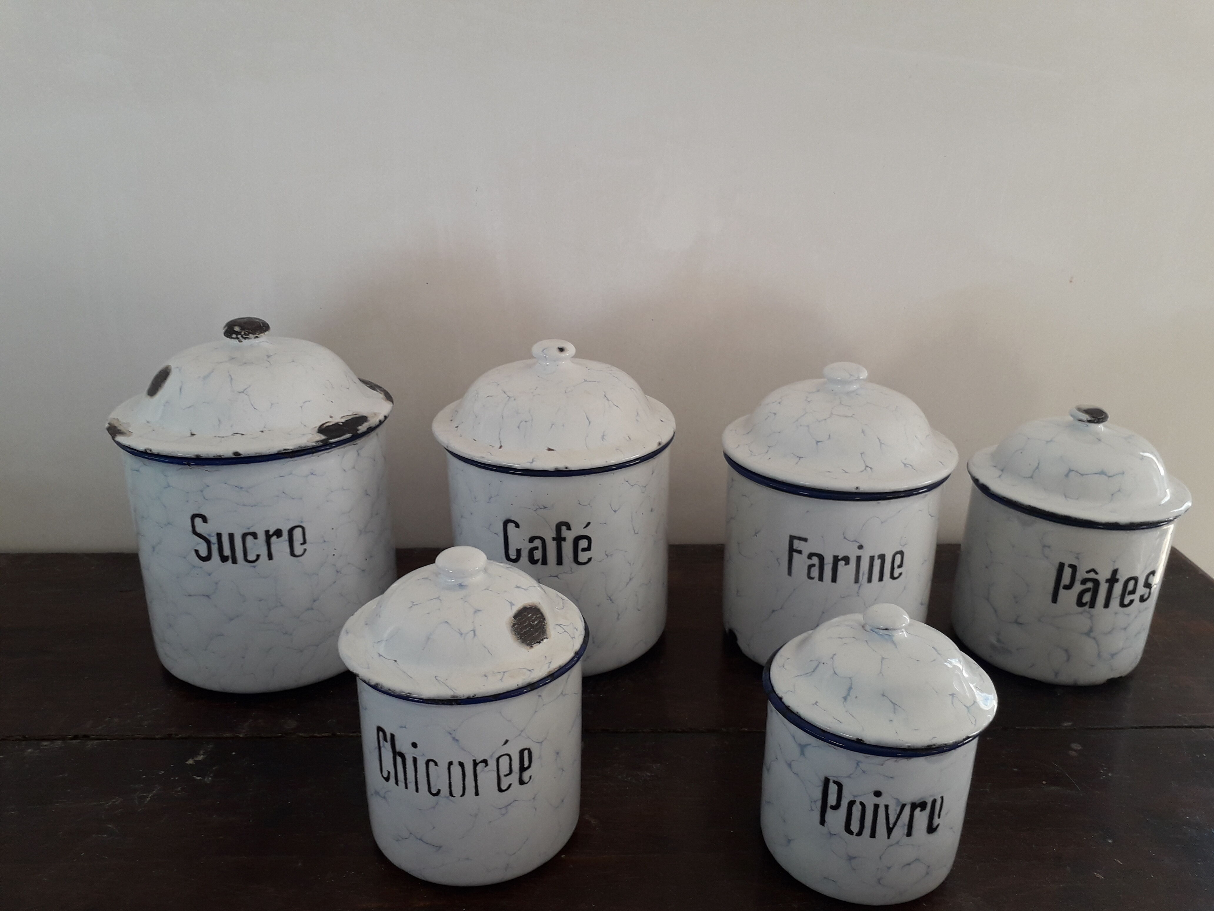 Serie pots émaillés