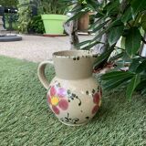 Vintage ceramic pitcher model flowers