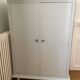 Old vintage children's water green wardrobe