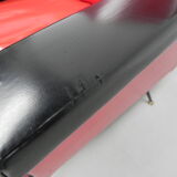 Vintage skai armchair with armrests