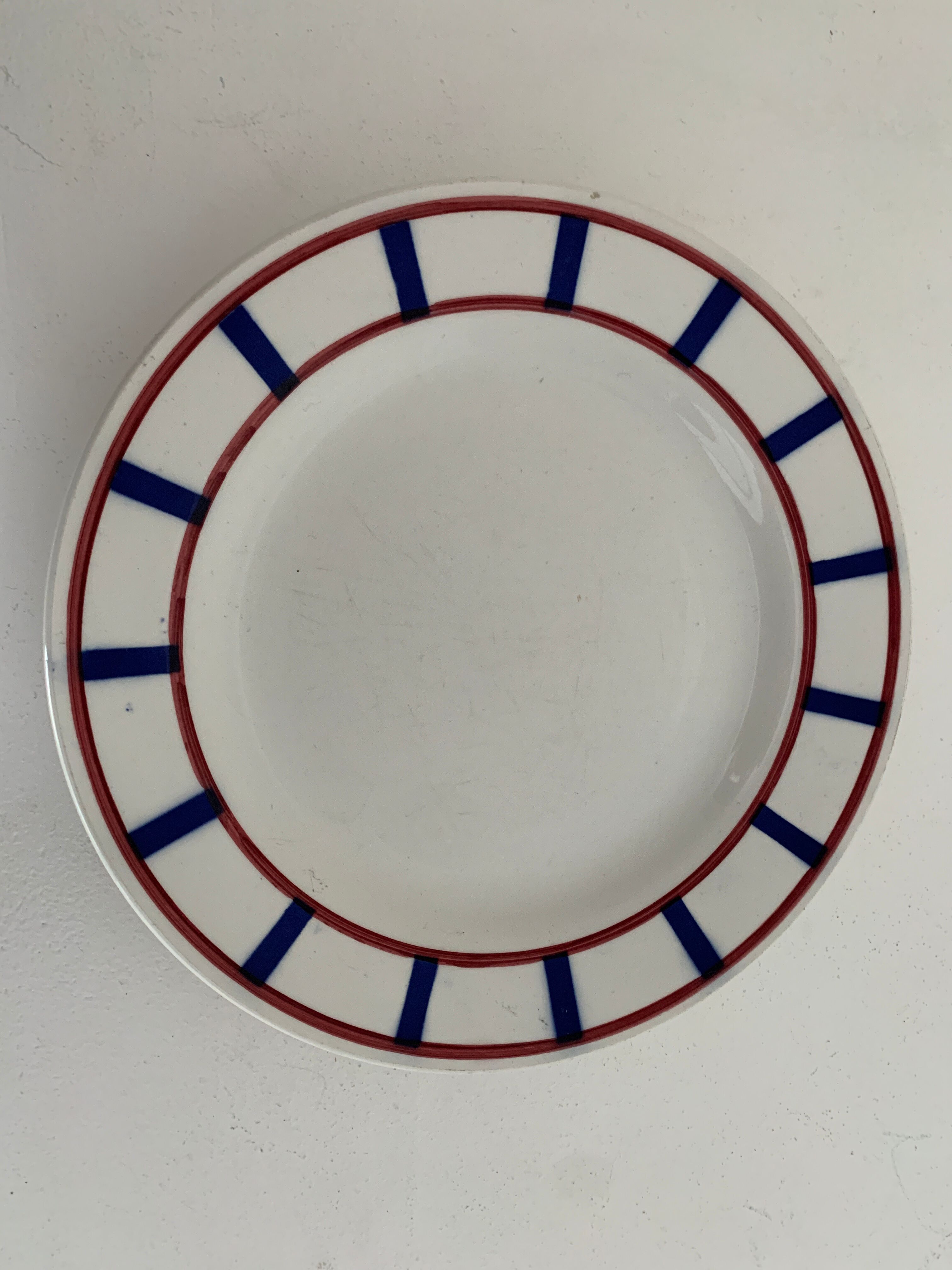 4 Digoin sarreguemines dessert plates, Basque model