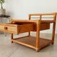Vintage Maugrion side table in bamboo and rattan
