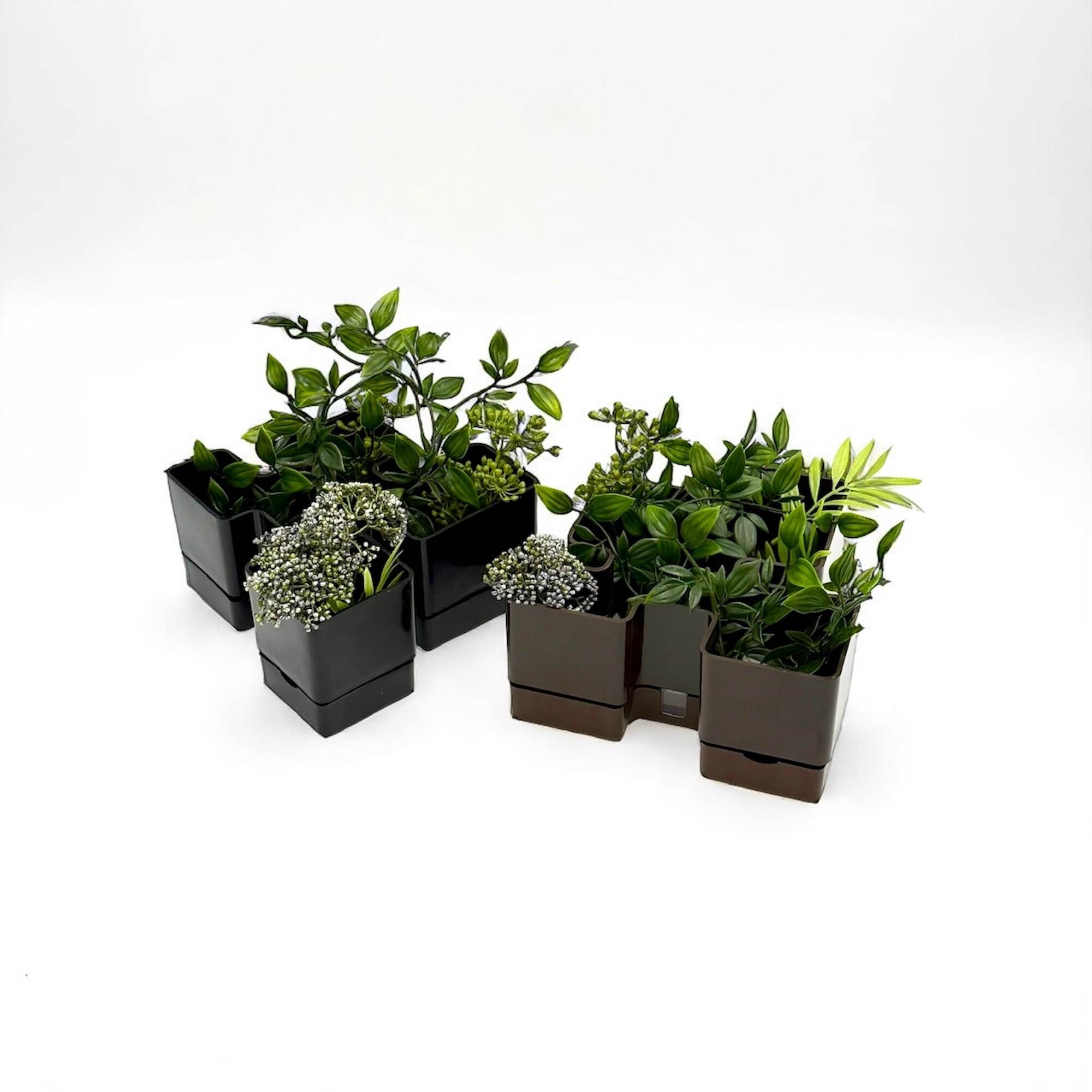 Paire de jardinières modulaires vintage des années 70 par Vastill