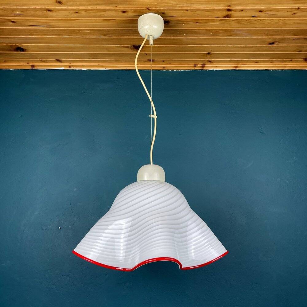 Murano glass Fazzoletto pendant, Italy, 1970s