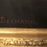 Pair of oil on canvas portraits signed Béchard