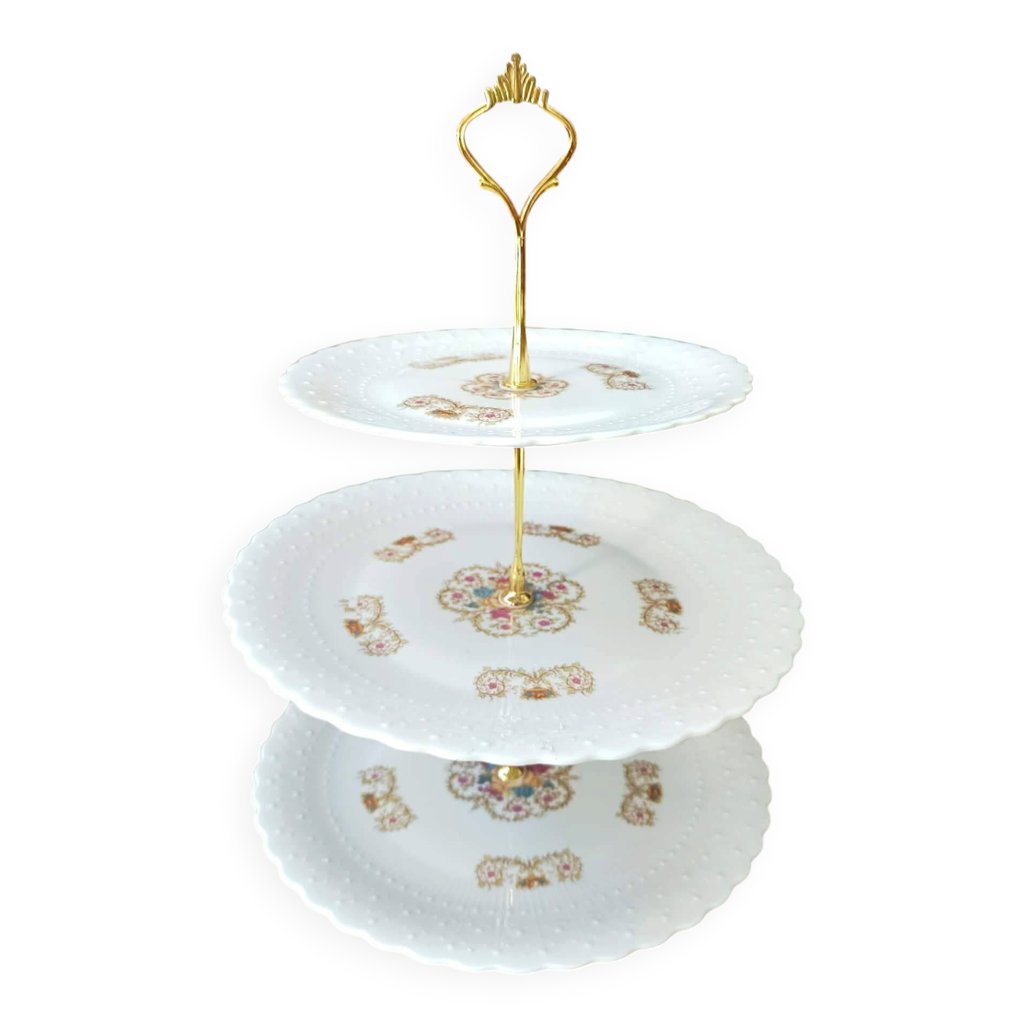 Antique porcelain cake stand