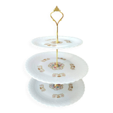 Présentoir à gâteaux en porcelaine ancienne