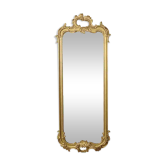 Antique French Gilded Mirror Baroque Style 19th Century 148cm