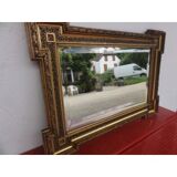 Mirror frame wooden beveled ice 90x65cm