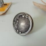Antique furniture knob, old silver, Louis XV style