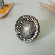 Antique furniture knob, old silver, Louis XV style