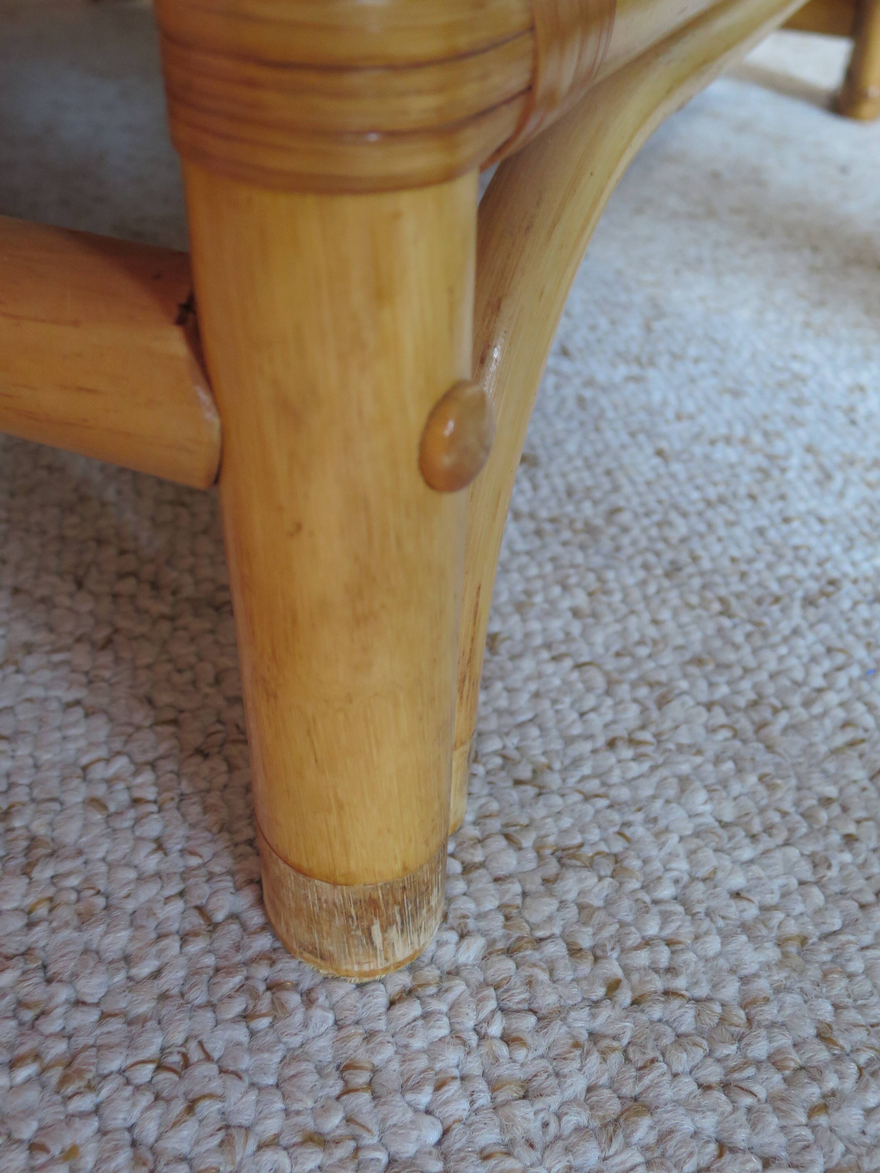 Vintage - Set of 2 woven rattan, bamboo and wood armchairs - Natural colour - 1980s