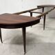 Louis XVI style bandeau table with 6 XIX century tapered legs.