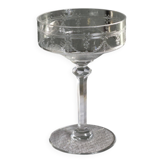 1 Champagne glass Cristal Saint Louis model Anvers - Antique from the year 1908