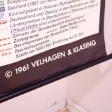 German Vintage school map of Central Europe, 1961