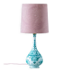 Table lamp in hand-painted ceramic Royal Delft Delvert blue-green, 1970