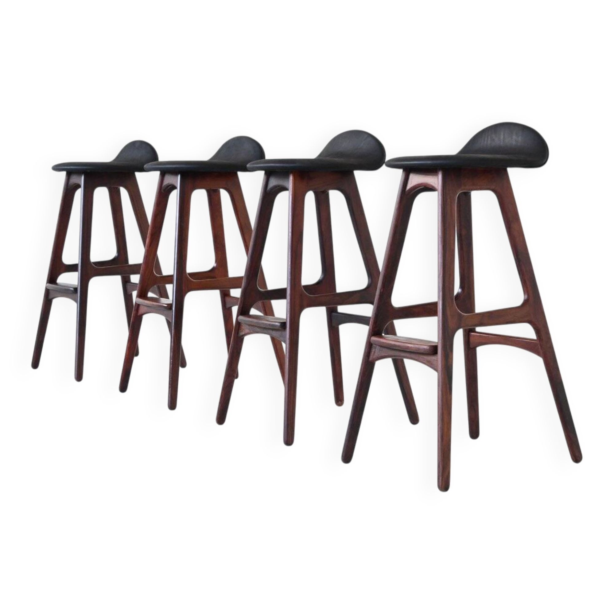 Erik Buch 'OD61' Bar Stools in rosewood Odense Mobler