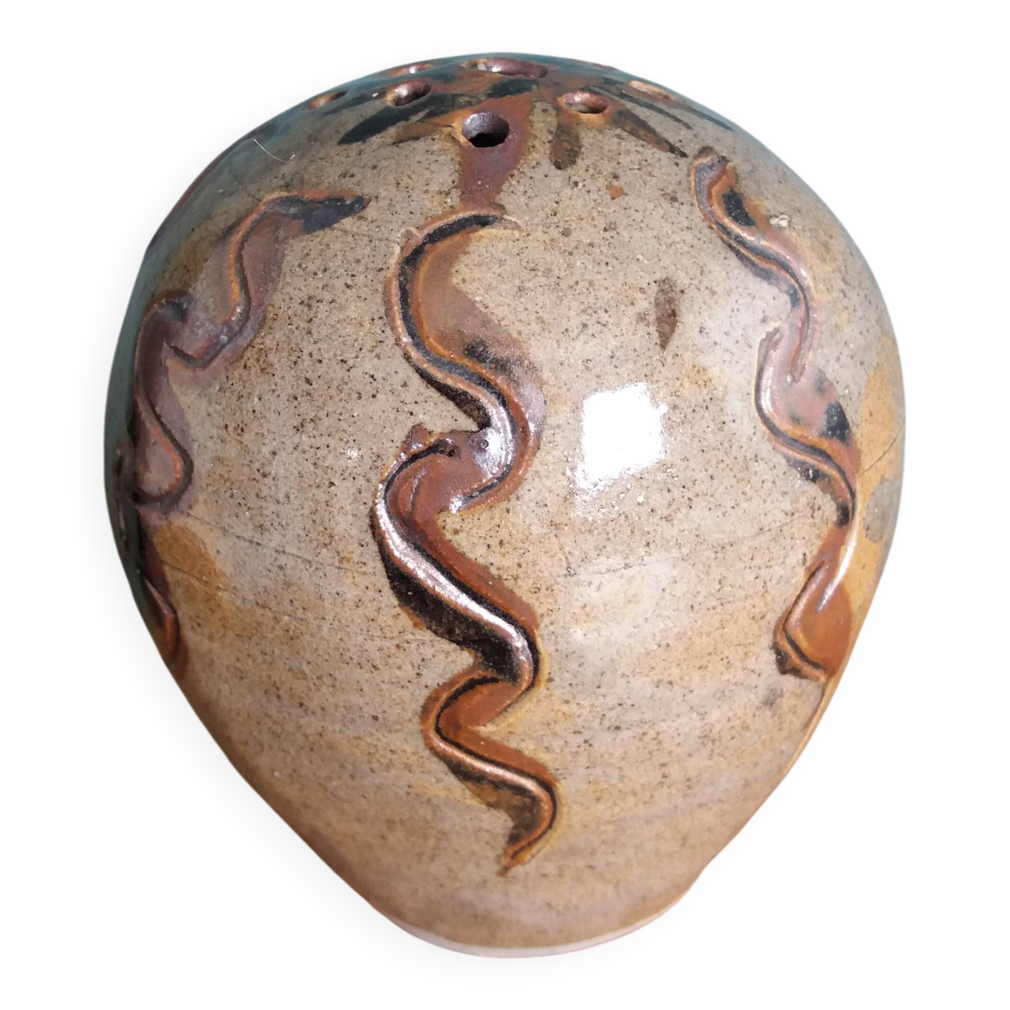 Signed flower spike vase