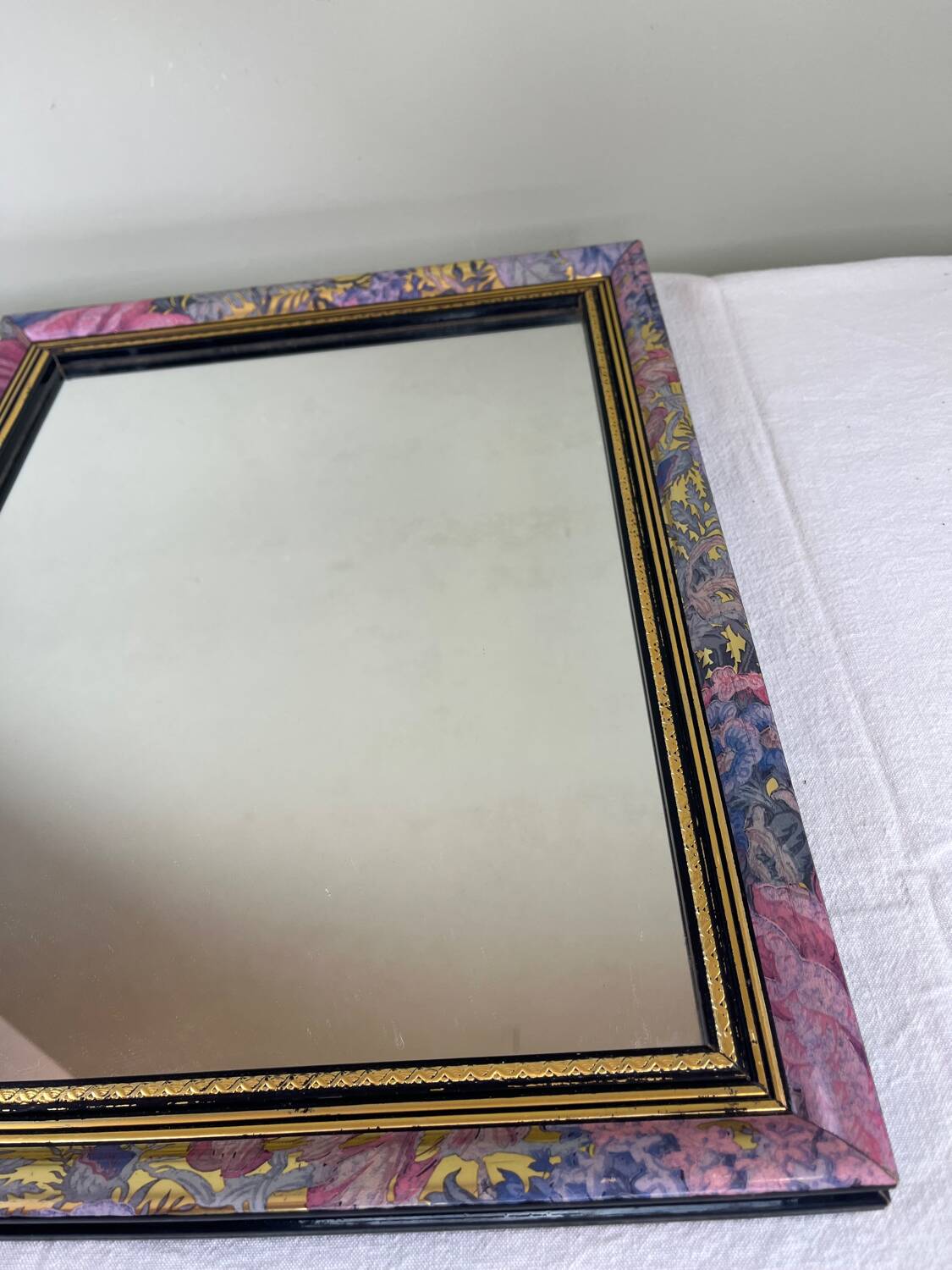 Vintage floral mirror