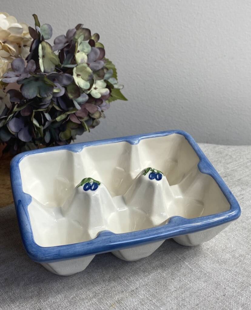 Ceramic egg dish Vallauris