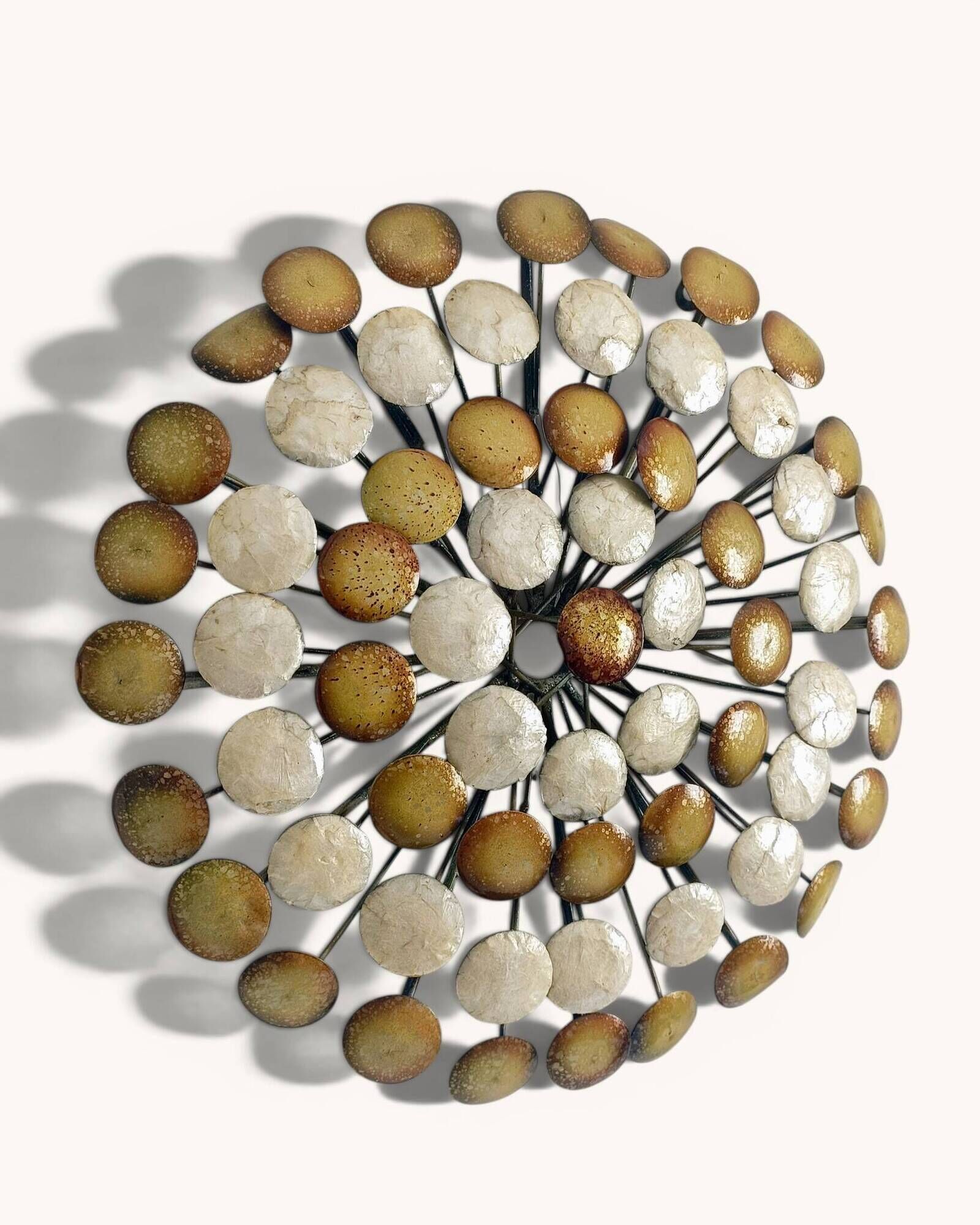 Mid-Century Enameled Metal Wall Sculpture, France, Circa 1965-1975