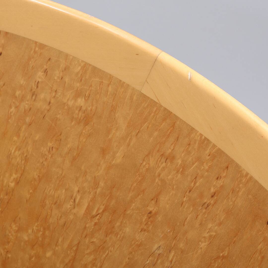 Round table with central base, wood top, 1970s