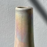 Iridescent white ceramic vase