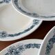 Set of 6 semi-deep plates in ironstone Longchamp model Denise.