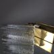 Scandinavian Midcentury wall light in Crystal and Brass