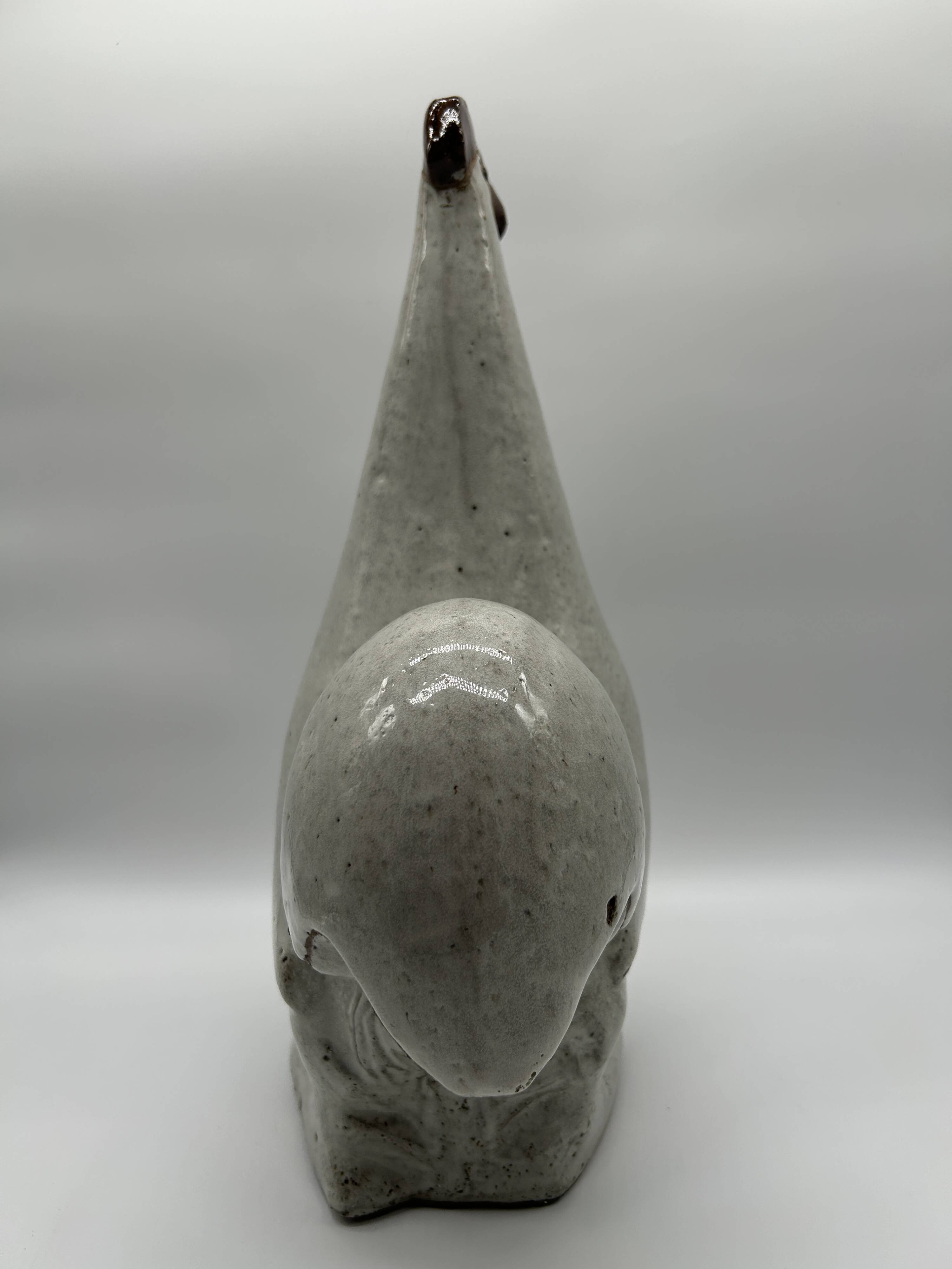 Glazed terracotta rooster