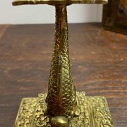 Bronze fish candlestick, late 19th century
