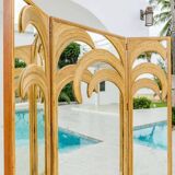 Mirror and rattan screen