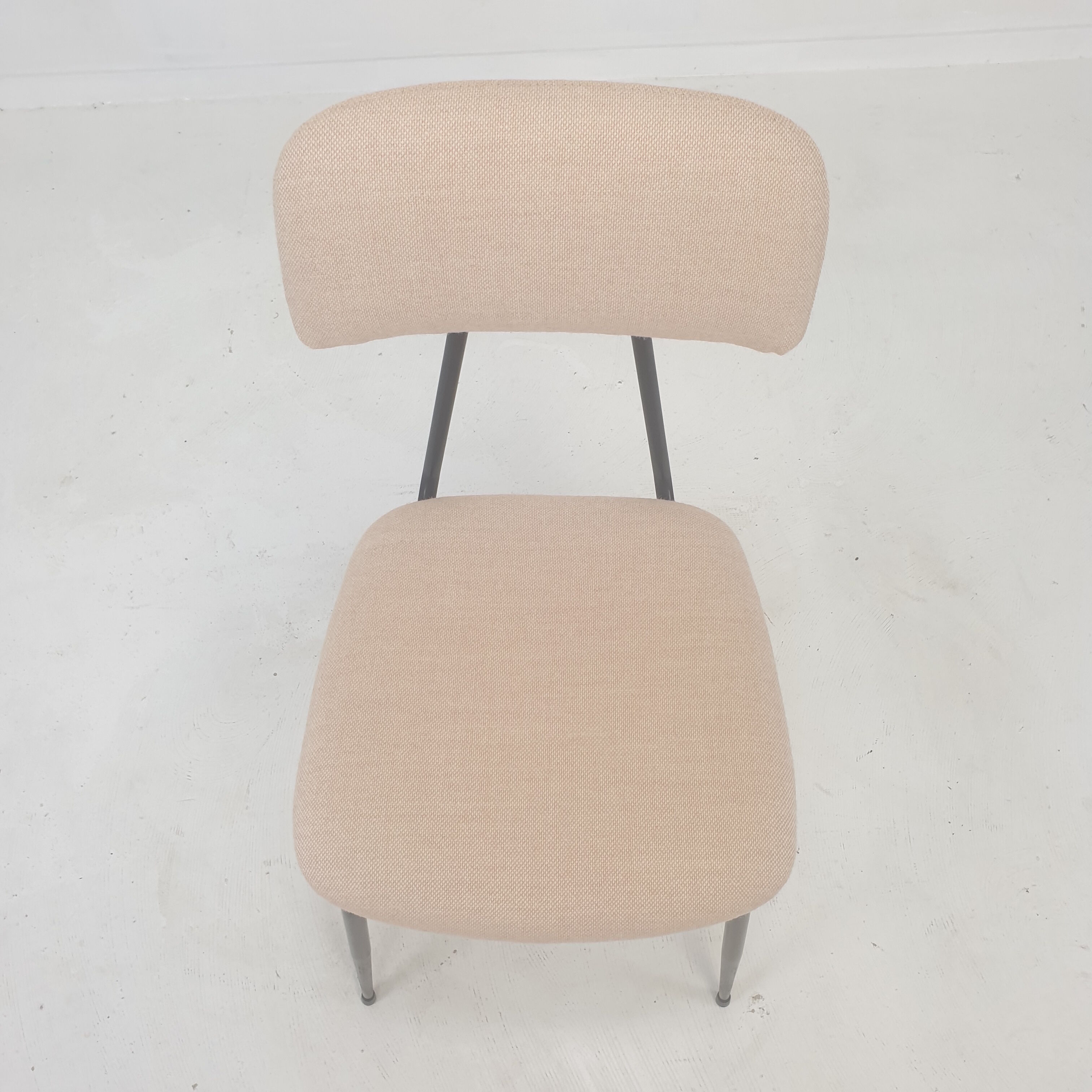 Set of 4 Italian Metal Dining Chairs, 1960's