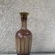 Soliflore vase in beige and gold glazed ceramic, numbered and vintage