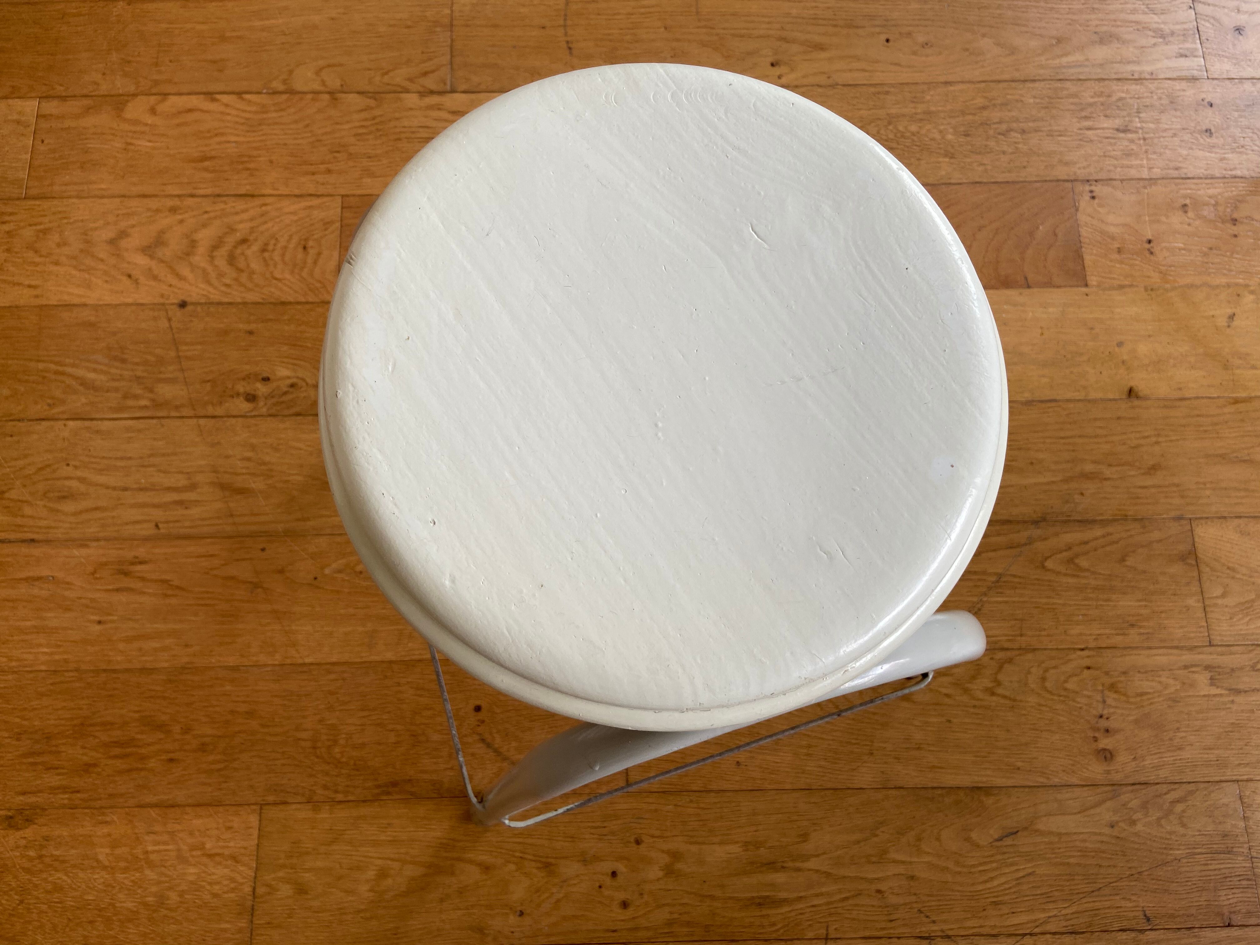 Metal and wood tabouret