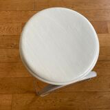 Metal and wood tabouret