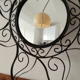 Wrought iron sun mirror