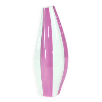 Vase en porcelaine rose et blanche de Royal Dux, Tchécoslovaquie, années 1960