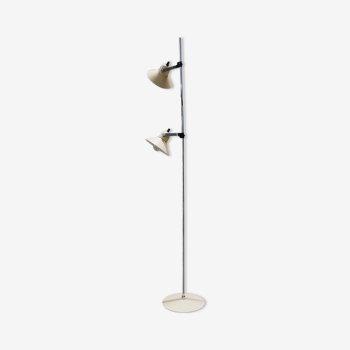 Metal two-spot floor lamp by Aluminor, 70s