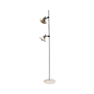 Metal two-spot floor lamp by Aluminor, 70s