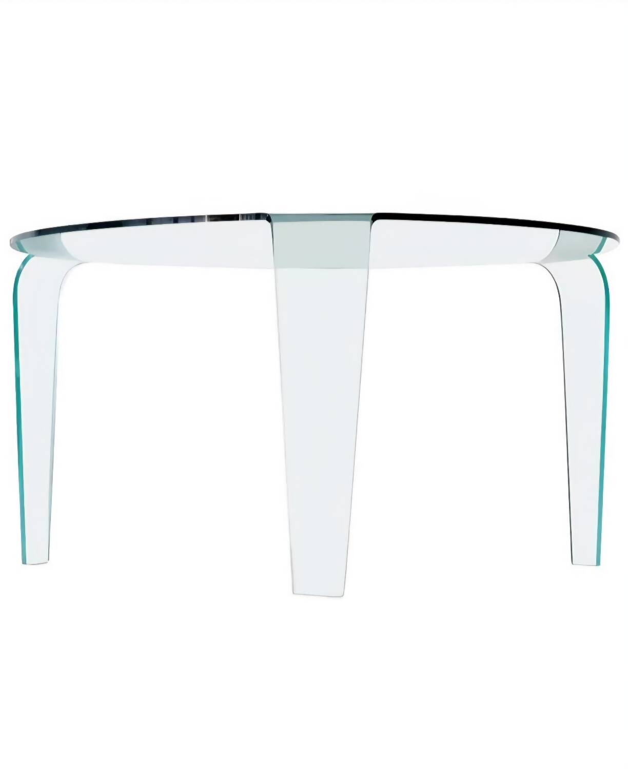 Fiam for Roche Bobois large vintage tripod glass table