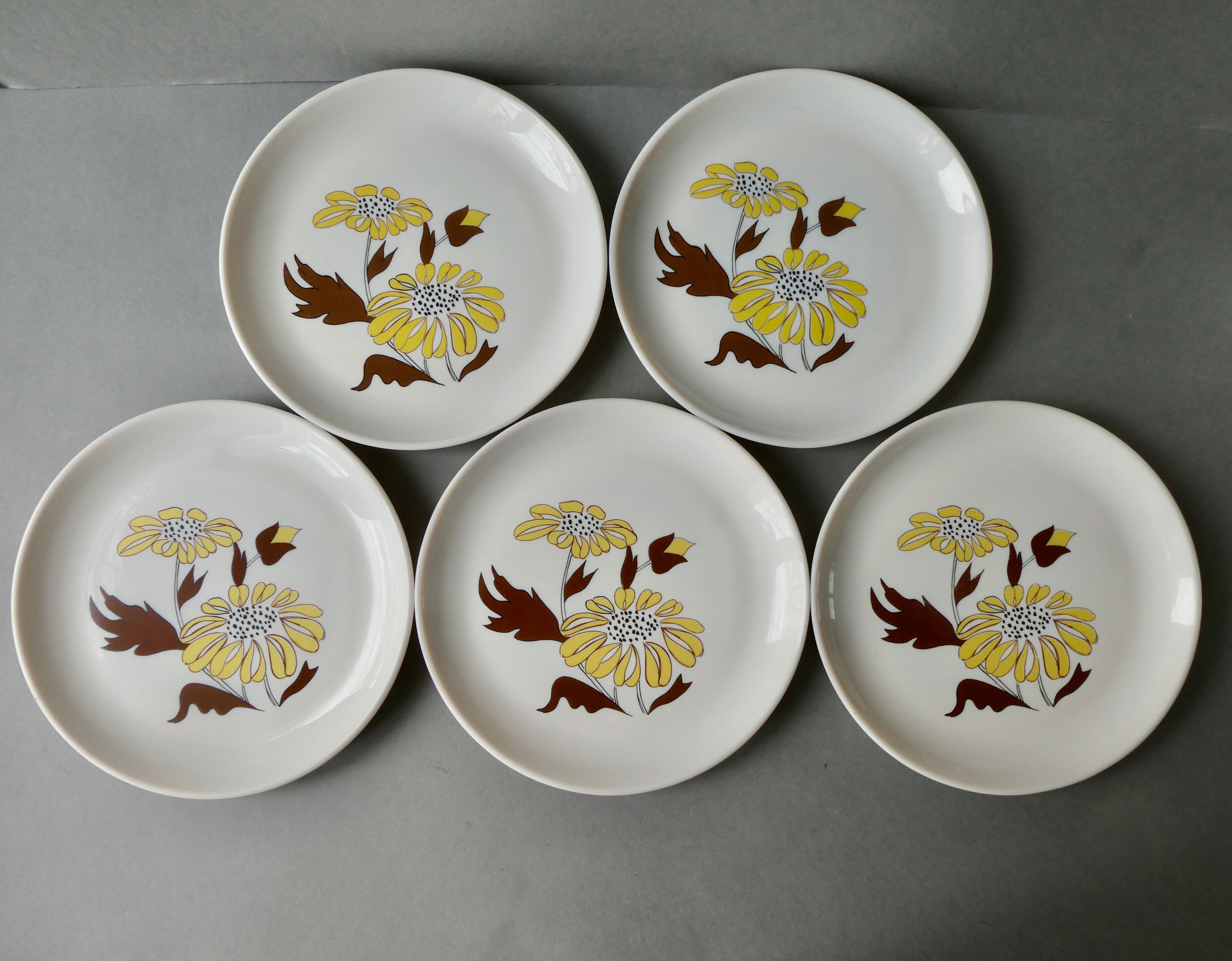 Set of 5 plates Sovirel France 70s